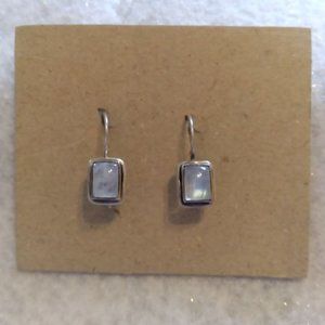Rainbow Moonstone Earrings - .925 sterling silver
